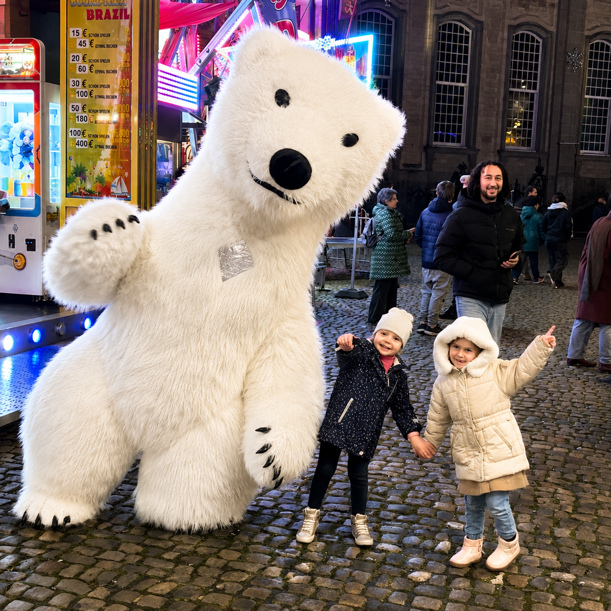 Verjaardagsverrassing met mascotte