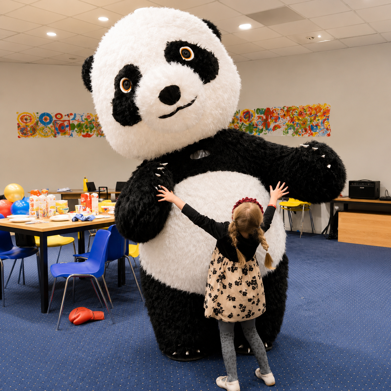 Verjaardagsverrassing met mascotte