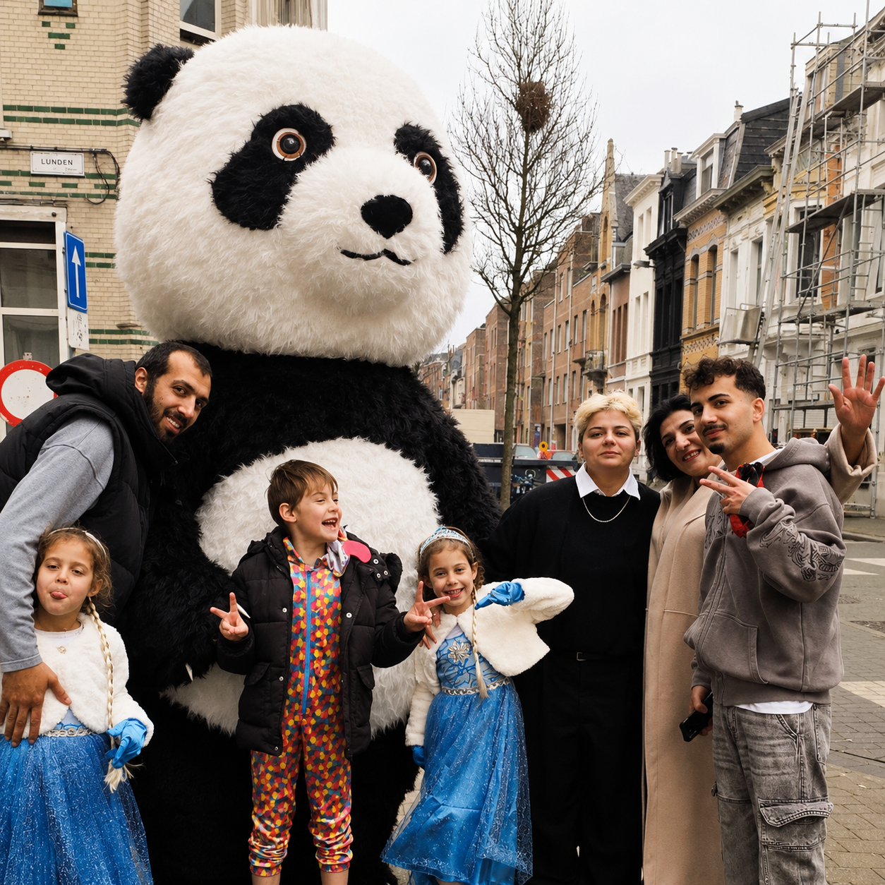 Verjaardagsverrassing met mascotte