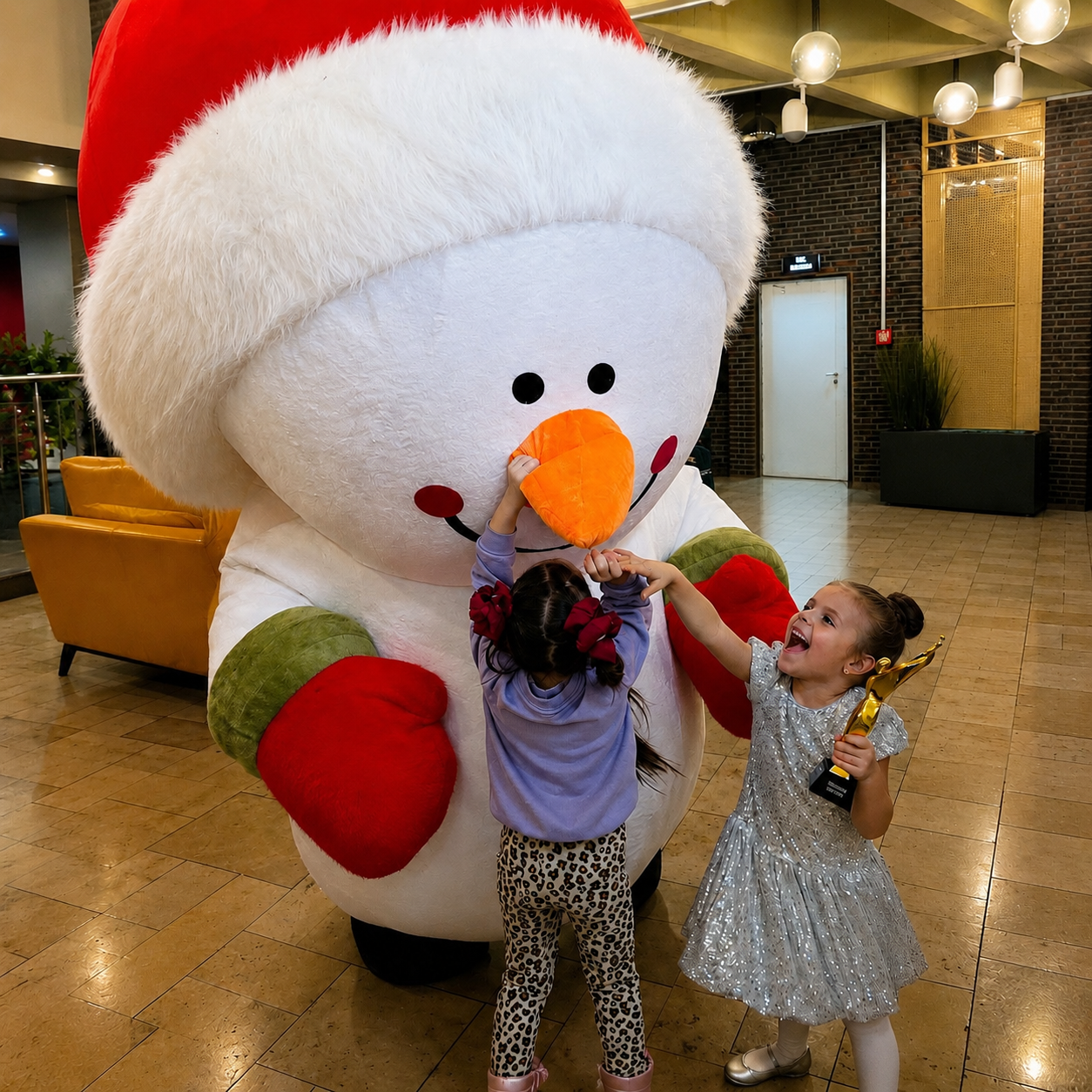 Verjaardagsverrassing met mascotte