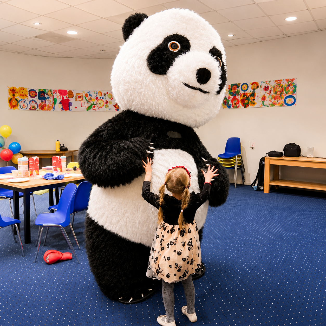 Verjaardagsverrassing met mascotte